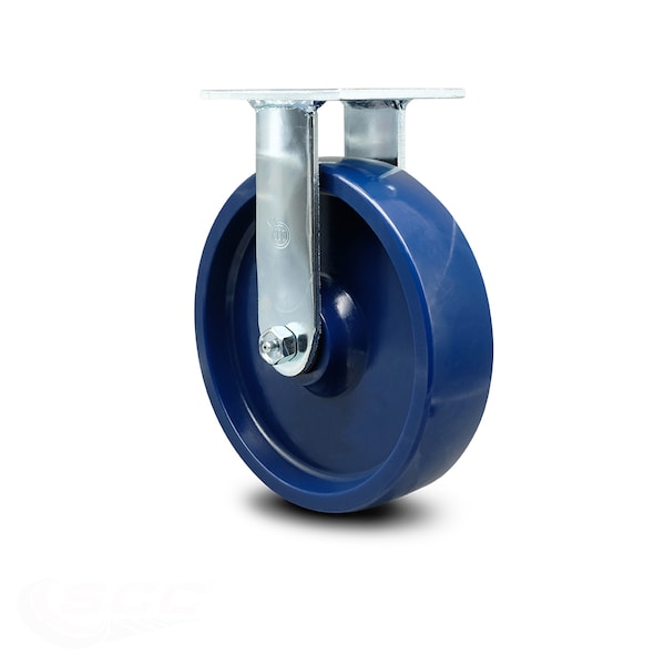 Service Caster 8 Inch Solid Polyurethane Wheel Rigid Caster with Roller Bearing SCC-30R820-SPUR - main